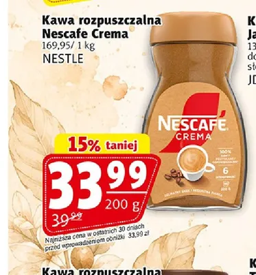 Kawa rozpuszczalna Nescafe Crema promocja w Prim Market