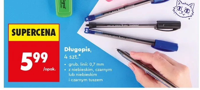 Długopisy Pelikan 4-pak promocja w Biedronka