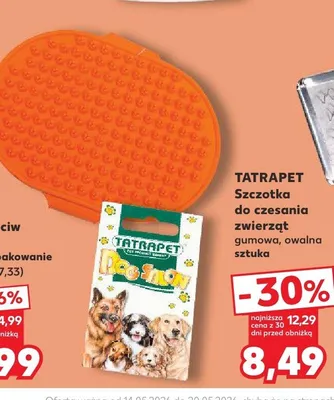 Szczotka do czesania zwierząt gumowa owalna TATRAPET promocja w Kaufland