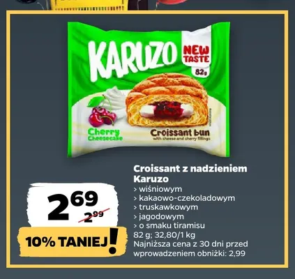 Croissant z nadzieniem Karuzo jagodowym promocja w Netto