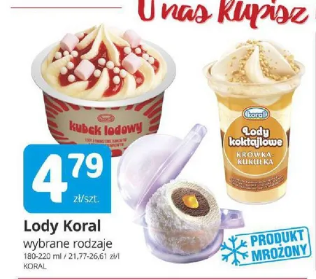 Lody Koral Kubek lodowy promocja w Marketvita