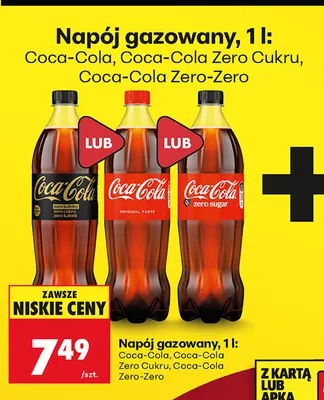 Napój gazowany Coca-Cola Zero Cukru promocja w Biedronka