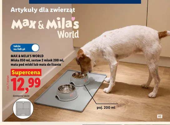 Zestaw 2 misek 200 ml Max & Mila's World promocja w Lidl