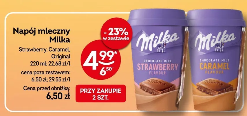 Napój mleczny Milka Original promocja w Żabka
