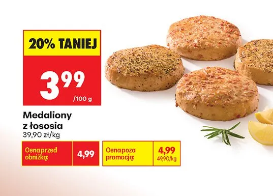 Medaliony z łososia promocja w Biedronka