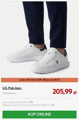 Sneakersy U.S. Polo Assn. promocja w eobuwie.pl
