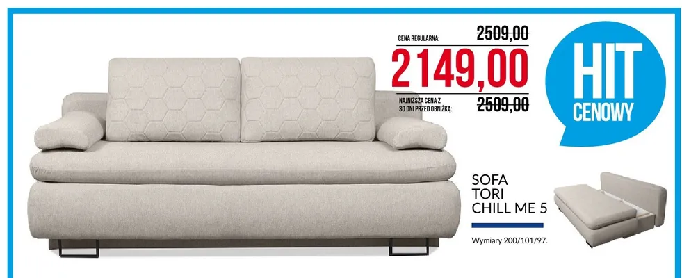 Sofa Tori Chill Me 5 promocja w Abra Meble