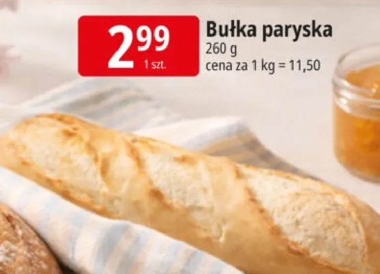 Bułka paryska promocja w Leclerc