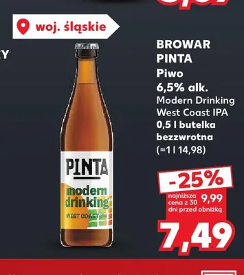 Piwo Pinta Modern Drinking West Coast IPA promocja w Kaufland