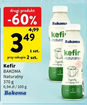 Kefir Bakoma Naturalny promocja w Intermarche