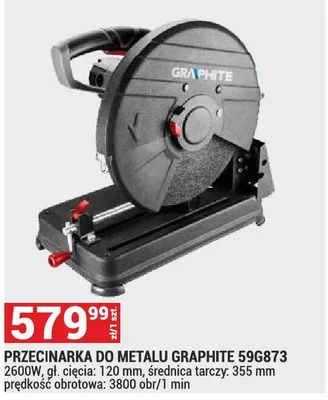 Przecinarka do metalu Graphite 59G873 2600W średnica tarczy 355mm promocja w Merkury Market