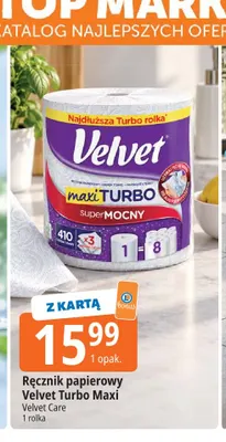 Ręcznik papierowy Velvet Turbo Maxi promocja w Leclerc