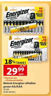 Baterie Energizer Alkaline Power Aa 12-pak promocja w Auchan