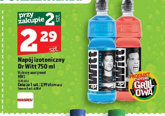 Napój izotoniczny Dr Witt niebieski promocja w TOPAZ