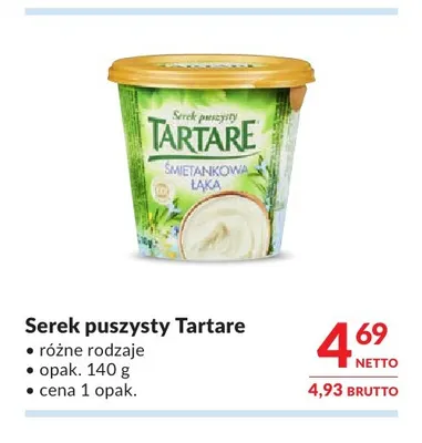 Serek puszysty Tartare promocja w Makro