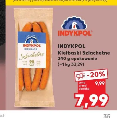 Kiełbaski Szlachetne Indykpol promocja w Kaufland