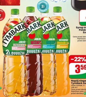 Napój niegazowany Tymbark Aseptic promocja w Dino