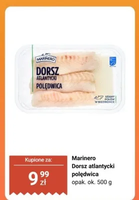 Dorsz atlantycki polędwica Marinero promocja w Biedronka