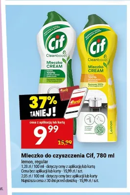 Mleczko do czyszczenia Cif lemon 780ml promocja w Twój Market