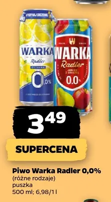 Piwo bezalkoholowe Warka Radler Jabłko z Gruszką promocja w Netto