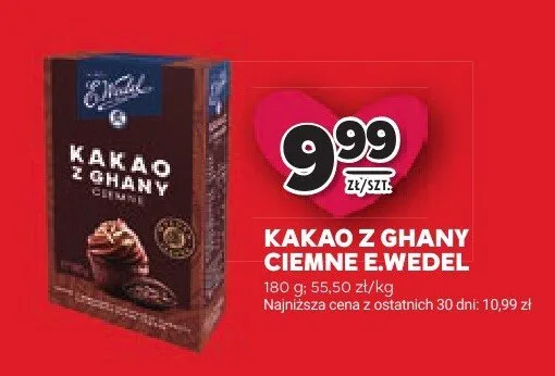 Kakao z ghany ciemne E.Wedel promocja w Stokrotka