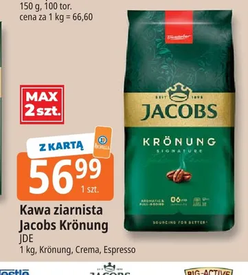 Kawa ziarnista Jacobs Krönung promocja w Leclerc