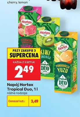 Napój Hortex Tropical Duo promocja w Biedronka