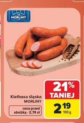 Kiełbasa śląska Morliny promocja w Carrefour