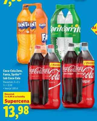 Napój gazowany Coca-Cola Zero 2-pak promocja w Lidl
