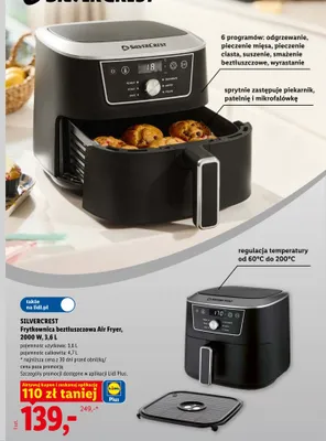 Frytkownica beztłuszczowa Silvercrest Air Fryer promocja w Lidl