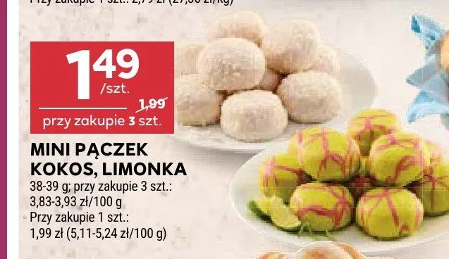 Mini pączek limonka promocja w Stokrotka