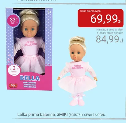 Lalka prima balerina Smiki Bella promocja w Smyk