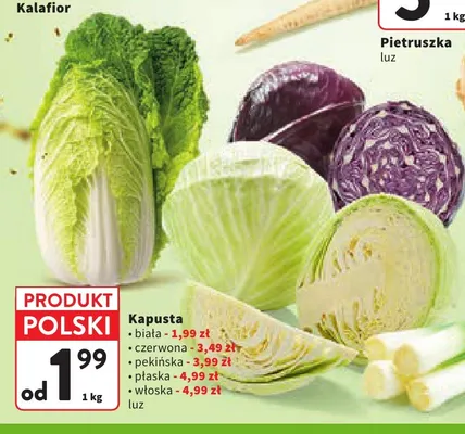 Kapusta czerwona promocja w Intermarche