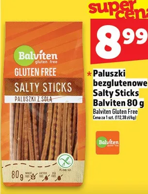Paluszki bezglutenowe Salty Sticks Balviten Gluten Free promocja w TOPAZ