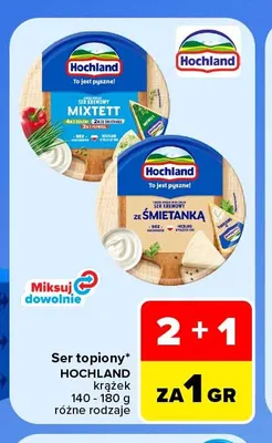 Ser topiony krążek Hochland promocja w Carrefour