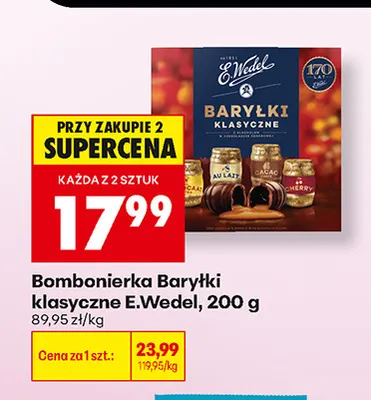 Bombonierka Baryłki klasyczne E.Wedel promocja w Biedronka