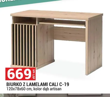Biurko z lamelami Cali C-19 promocja w Merkury Market
