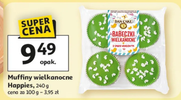 Muffiny wielkanocne Happies promocja w Auchan