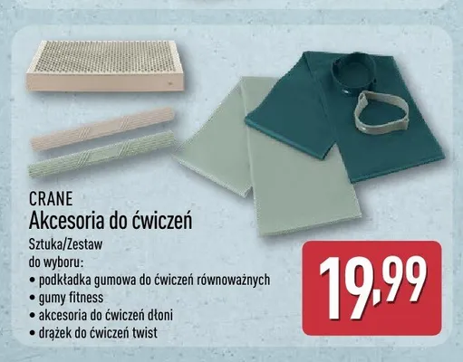 Akcesoria do ćwiczeń CRANE gumy fitness promocja w Aldi