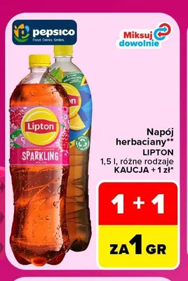 Napój herbaciany Lipton promocja w Carrefour
