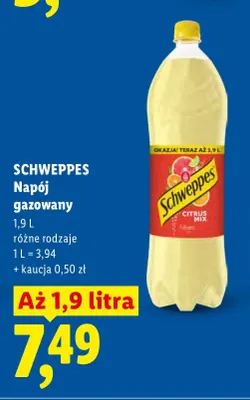 Napój gazowany Schweppes promocja w Lidl