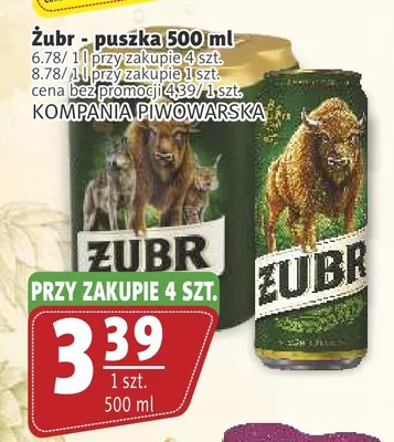 Piwo Żubr promocja w Prim Market