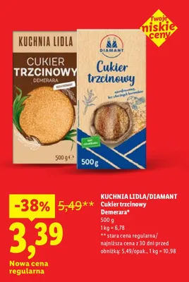 Cukier trzcinowy demerara promocja w Lidl