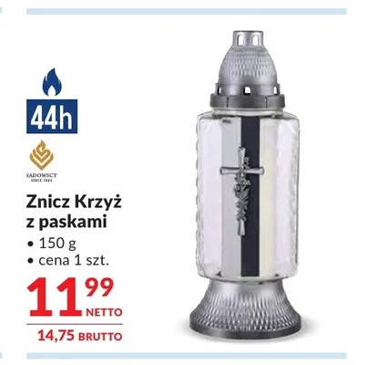 Znicz Krzyż z paskami Sadowscy promocja w Makro