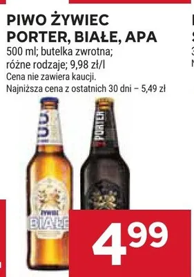 Piwo Żywiec Porter, Białe, APA promocja w Stokrotka