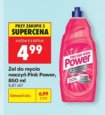 Żel do mycia naczyń Pink Power promocja w Biedronka