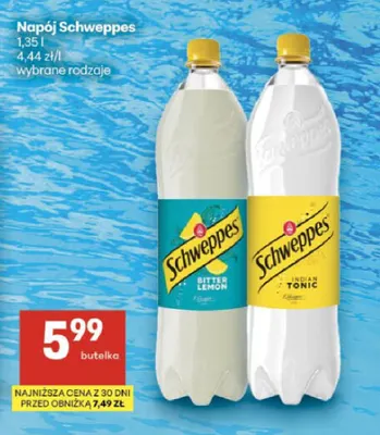 Napój gazowany Schweppes Indian Tonic promocja w Delikatesy Centrum