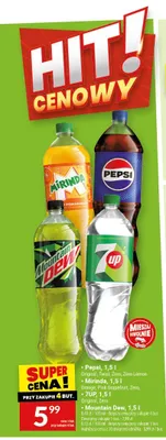 Napój gazowany Mountain Dew 1,5 l promocja w Twój Market