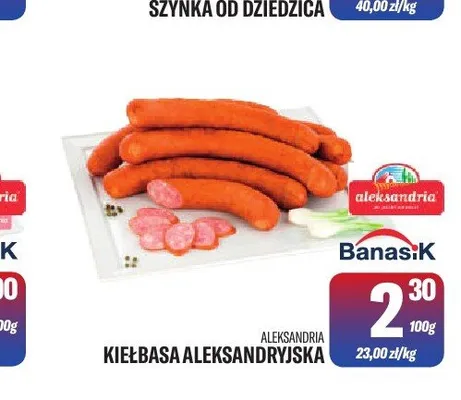 Kiełbasa aleksandryjska Aleksandria promocja w Tomi Markt