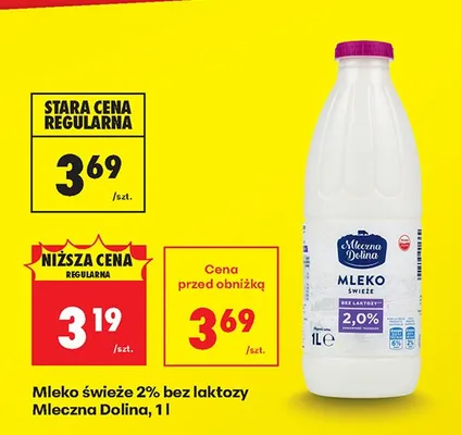 Mleko świeże 2% bez laktozy promocja w Biedronka